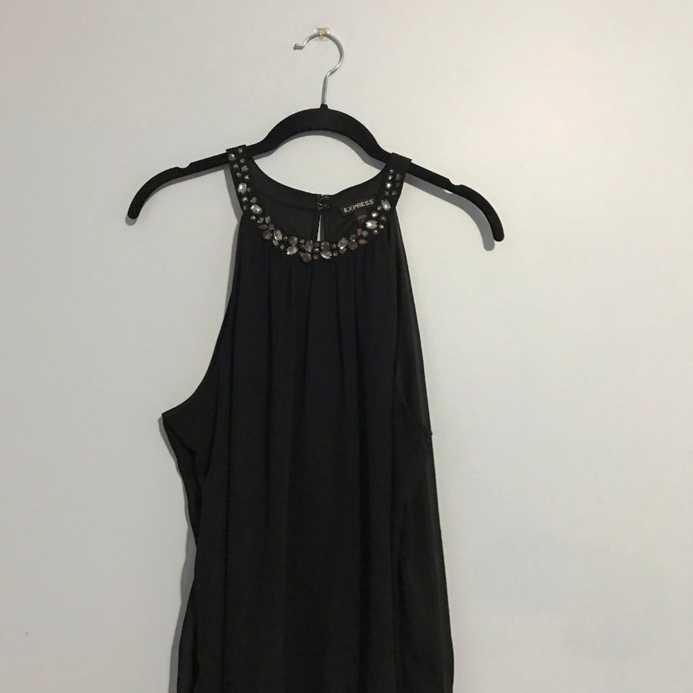 EXPRESS Rhinestone Neckline Top - Picture 4 of 7